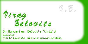 virag belovits business card